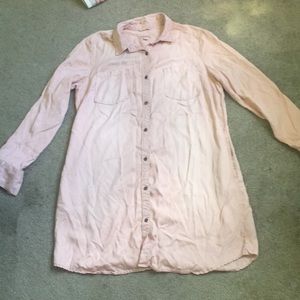 Pink button down dress